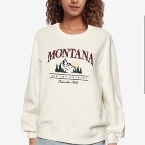 Abercrombie & Fitch White Montana Graphic Sweatshirt